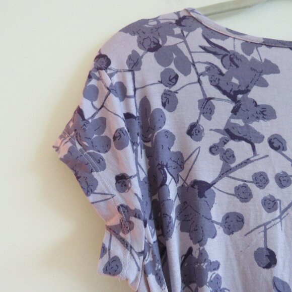 SERAPHINE Lavender Blossom Knot Front Maternity Dress Floral Stretch Size US 6 - Picture 11 of 13